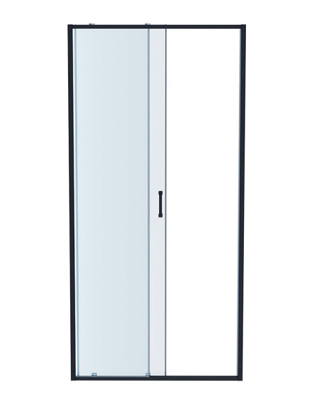 AQ ARI RA 10020GM Душевая дверь двухэлементная, раздвижная1000x2000 профиль оружейная сталь, стекло прозрачное. Фото 3