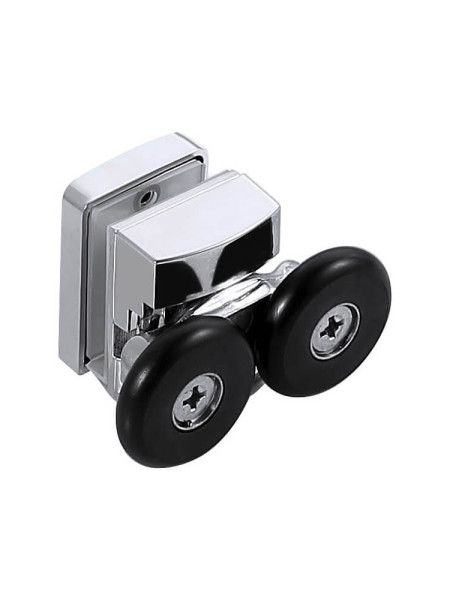 AQ ARI RO 09020GM Душевой уголок 1/4 круга, двери раздвижные 900x900x2000, профиль оружейная сталь, стекло прозрачное. Фото 4