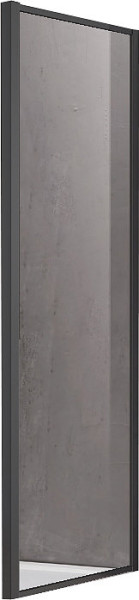 AQ ARI WA 08020BL Неподвижная душевая стенка 800x2000, для комбинации с дверью, профиль черный, стекло прозрачное. Фото 1