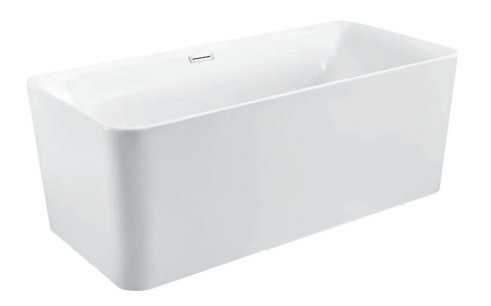 AQ-K27880 КВАДРО Ванна акриловая, отдельностоящая, 1800*800*600. В комплекте со сливом и ножками. Цвет белый глянцевый.. Фото 1