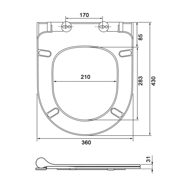 AQ0008 Крышка-сиденье для AQ1263N. Фото 7