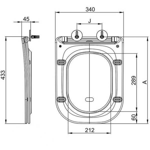 AQ0202-00 крышка-сиденье для унитаза AQ2002, белая. Фото 7