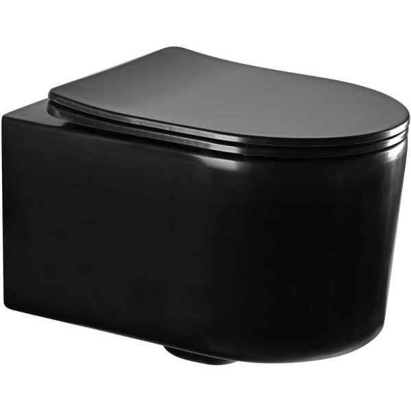 AQ0204-MB крышка-сиденье для унитаза AQ2004, черная. Фото 4