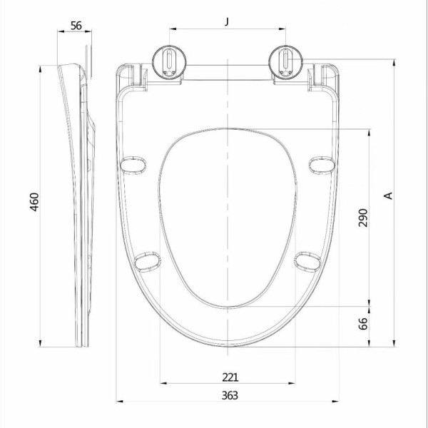 AQ0209-00 крышка-сиденье для унитаза AQ2009, белая. Фото 6