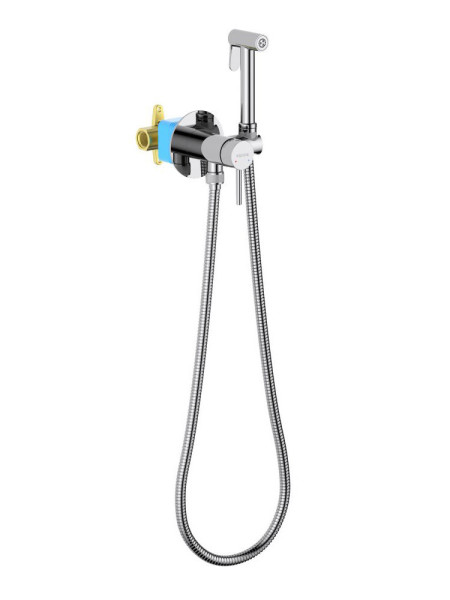 AQ1021CR ЕВРОПА комплект для гигиенического душа встроенный (смеситель + гигиеническая лейка + шланг). Фото 1