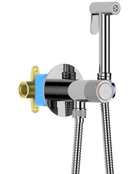 AQ1023CR БЕТТА комплект для гигиенического душа Select встроенный (смеситель + гигиеническая лейка + шланг). Фото 2