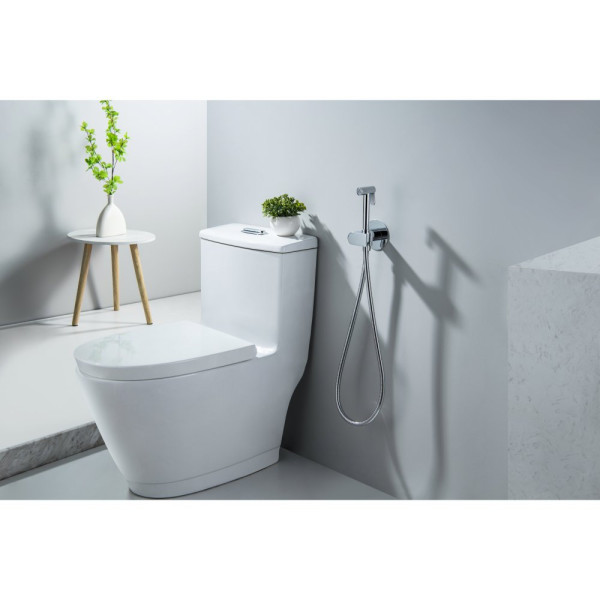 AQ1024CR ОБЕРОН комплект для гигиенического душа встроенный (смеситель c прогрессивным картриджем + гигиеническая лейка + шланг). Фото 5