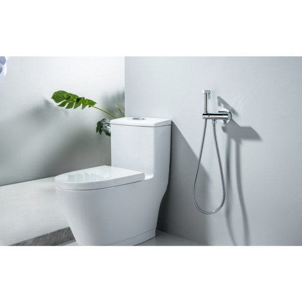 AQ1027CR ОБЕРОН комплект для гигиенического душа термостатический встроенный (смеситель + гигиеническая лейка + шланг). Фото 5