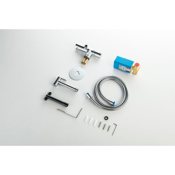 AQ1027CR ОБЕРОН комплект для гигиенического душа термостатический встроенный (смеситель + гигиеническая лейка + шланг). Фото 9