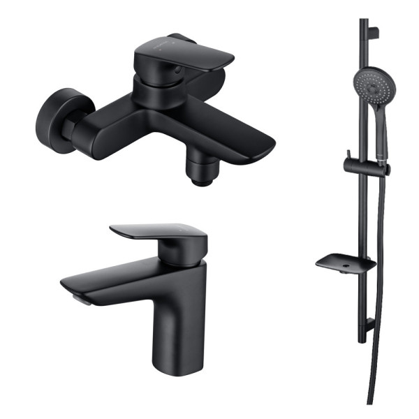 AQ1030MB ВЕГА Set 3 в 1 (AQ1010MB+AQ1040MB+AQ2011MB), матовый черный. Фото 1