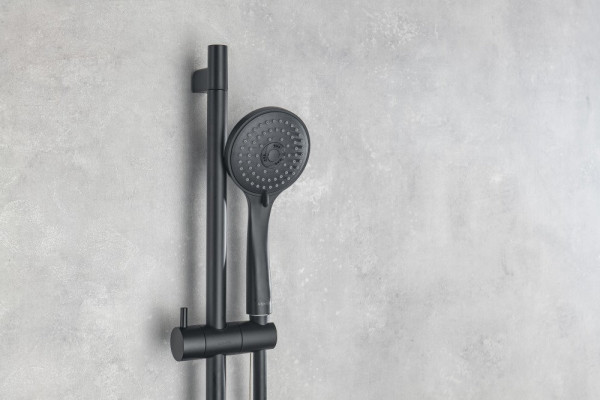 AQ1043MB ВЕГА термостатический смеситель для ванны, матовый черный. Фото 3