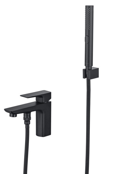 AQ1044MB ВЕГА смеситель врезной на борт ванны на 1 отв., матовый черный. Фото 2