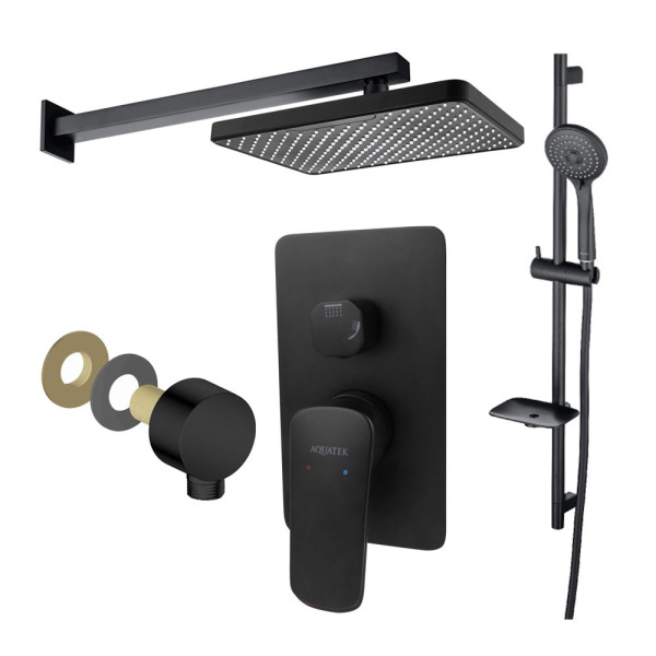 AQ1074MB ВЕГА Set 4 в 1 (AQ1046MB+AQ2081MB+AQ2454MB+AQ2011MB), матовый черный. Фото 1