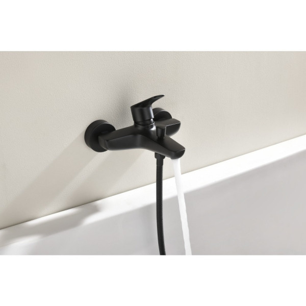 AQ1140MB БЕТТА смеситель для ванны, матовый черный. Фото 3