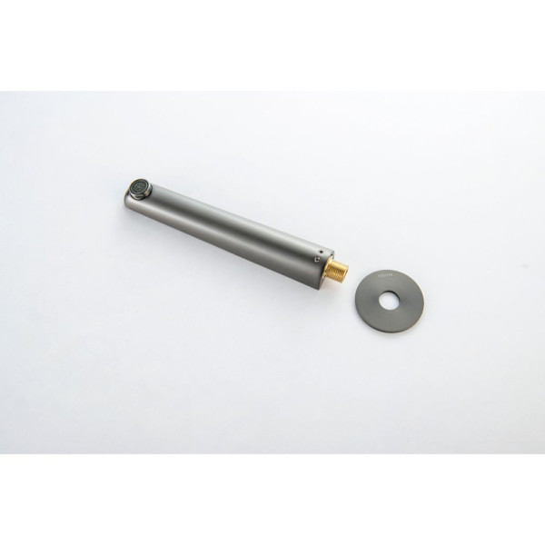 AQ1141BGM БЕТТА излив для ванны 224 мм, оружейная сталь (шлиф. черный хром). Фото 4