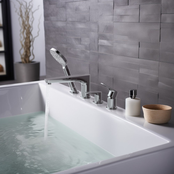 AQ1148CR БЕТТА смеситель на борт ванны на 4 отв.. Фото 3