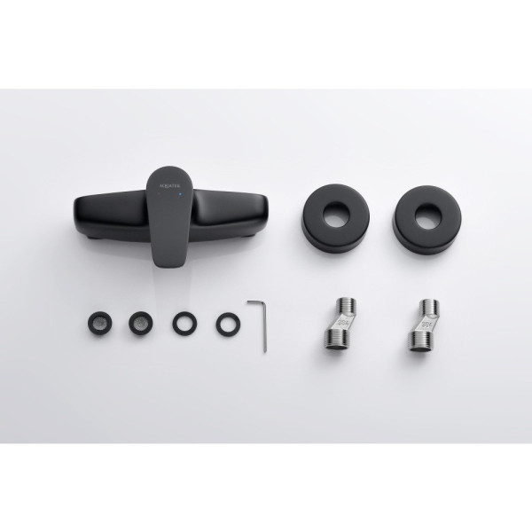 AQ1160MB БЕТТА смеситель для душа, матовый черный. Фото 2