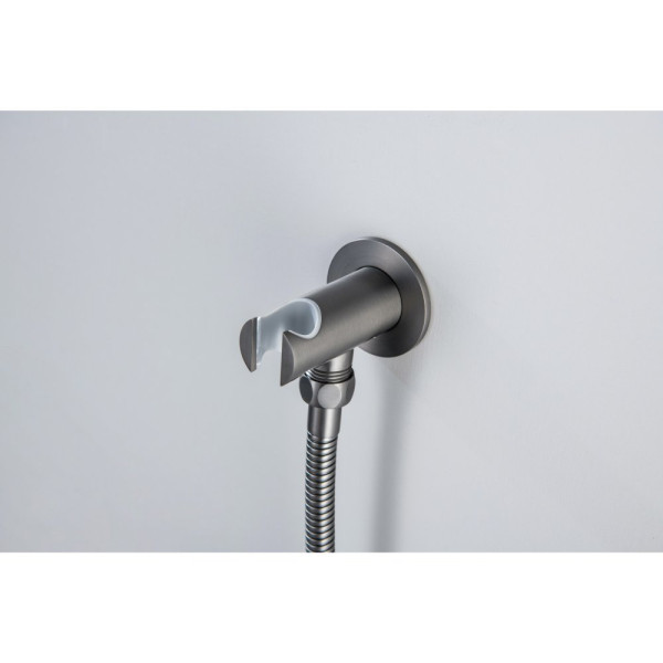 AQ1172BGM БЕТТА Set 3 в 1 душевой комплект 2 режима, оружейная сталь (шлиф. черный хром). Фото 5