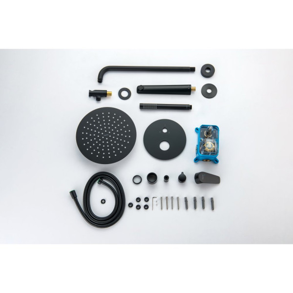 AQ1173MB БЕТТА Set 4 в 1 душевой комплект 3 режима, матовый черный. Фото 14