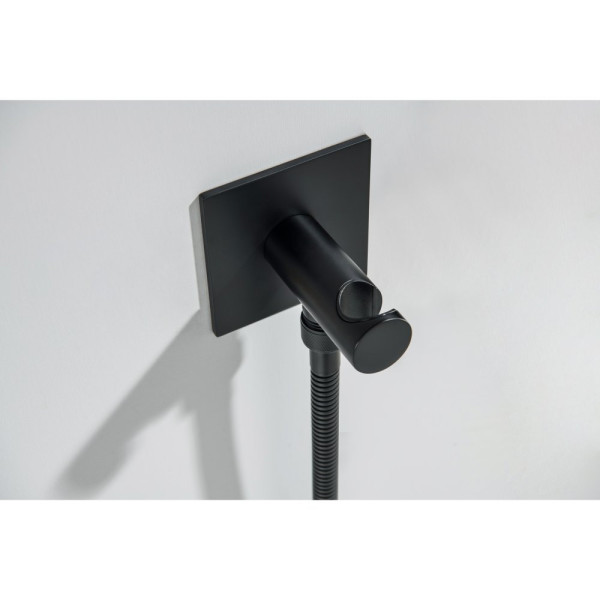 AQ1220MB ОБЕРОН комплект для гигиенического душа встроенный 2 отв. (смеситель + гигиеническая лейка + шланг), матовый черный. Фото 9