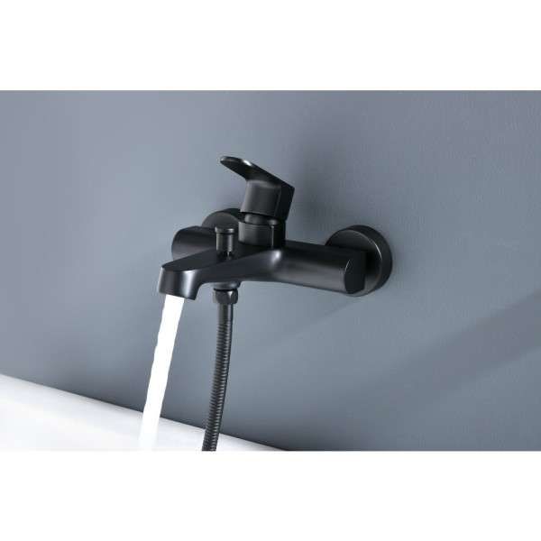 AQ1240MB ОБЕРОН смеситель для ванны, матовый черный. Фото 4