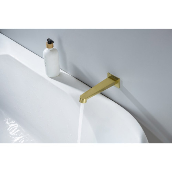 AQ1241BG ОБЕРОН излив для ванны 183 мм, шлиф. золото. Фото 4