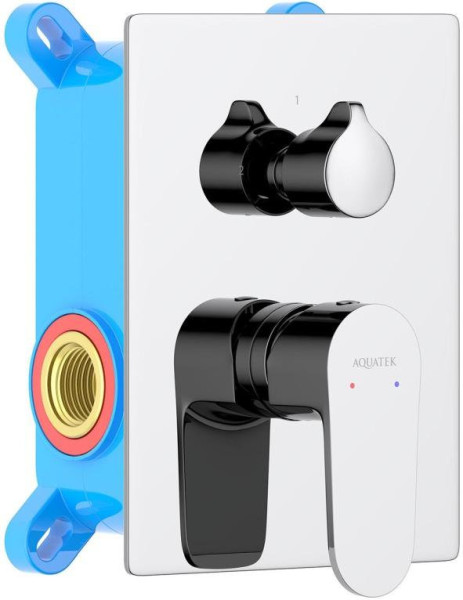 AQ1246CR ОБЕРОН смеситель для ванны 2 режима (внешняя и скрытая часть). Фото 1