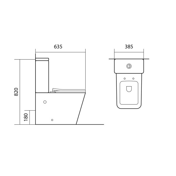 AQ1263N-00 ЛИБРА New Унитаз напольный безободковый с бачком 630*390*825мм, горизонтальный выпуск, тонкое сиденье с механизмом плавного закрывания, кре. Фото 2