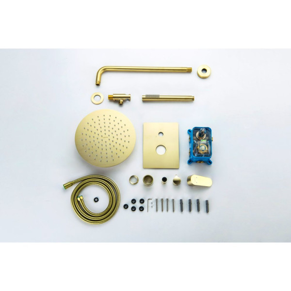 AQ1272BG ОБЕРОН Set 3 в 1 душевой комплект 2 режима, шлиф. золото. Фото 4