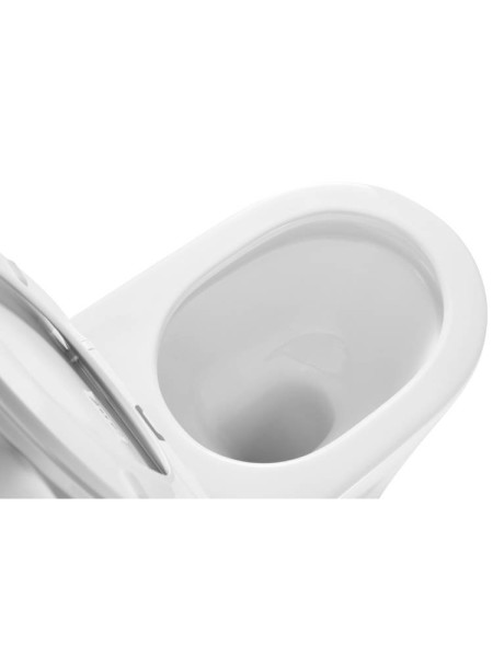 AQ1273H-00 Унитаз напольный с бачком 700*375*890мм, горизонтальный выпуск, тонкое сиденье с механизмом плавного закрывания, крепеж. Фото 4