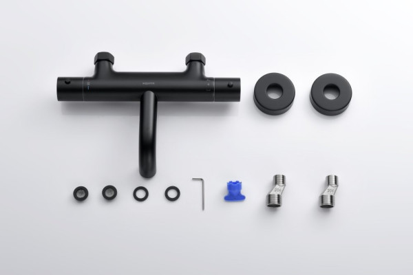 AQ1343MB ЕВРОПА термостатический смеситель для ванны, матовый черный. Фото 2