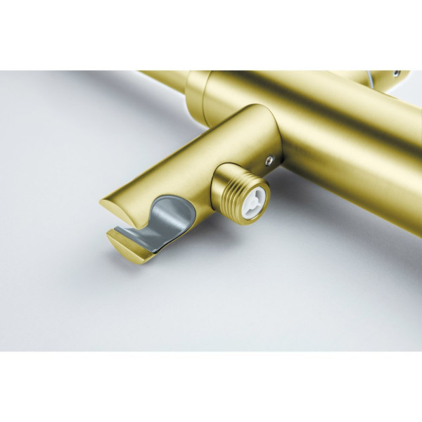 AQ1345BG ЕВРОПА смеситель для ванны напольный, шлиф. золото. Фото 7