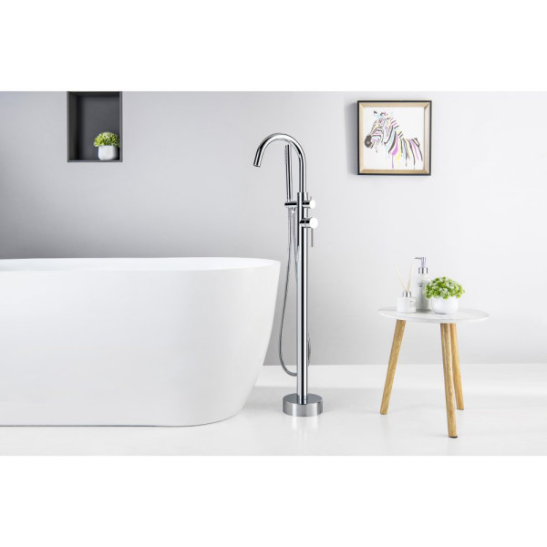 AQ1345CR ЕВРОПА смеситель для ванны напольный. Фото 3