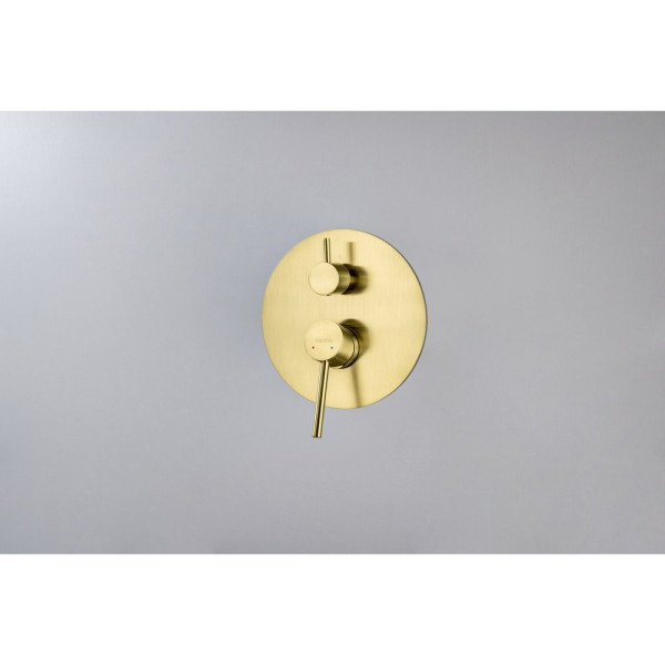 AQ1346BG ЕВРОПА смеситель для ванны 2 режима (внешняя и скрытая часть), шлиф. золото. Фото 4