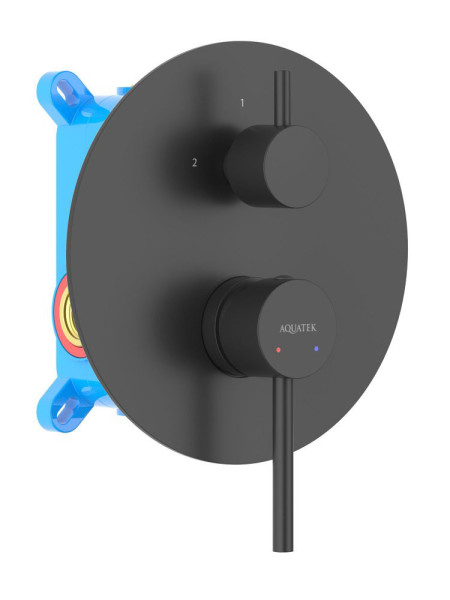AQ1346MB ЕВРОПА смеситель для ванны 2 режима (внешняя и скрытая часть), матовый черный. Фото 1