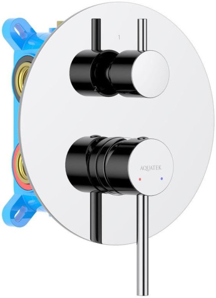AQ1347CR ЕВРОПА смеситель для ванны 3 режима (внешняя и скрытая часть). Фото 1