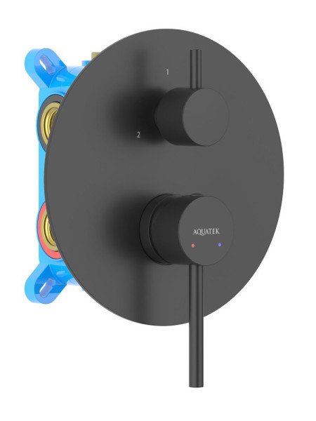 AQ1347MB ЕВРОПА смеситель для ванны 3 режима (внешняя и скрытая часть), матовый черный. Фото 1