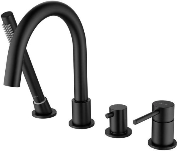 AQ1348MB ЕВРОПА смеситель на борт ванны на 4 отв., матовый черный. Фото 1