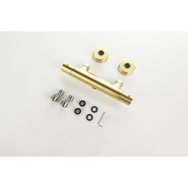 AQ1363BG ЕВРОПА термостатический смеситель для душа, шлиф. золото. Фото 5