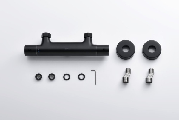 AQ1363MB ЕВРОПА термостатический смеситель для душа, матовый черный. Фото 2