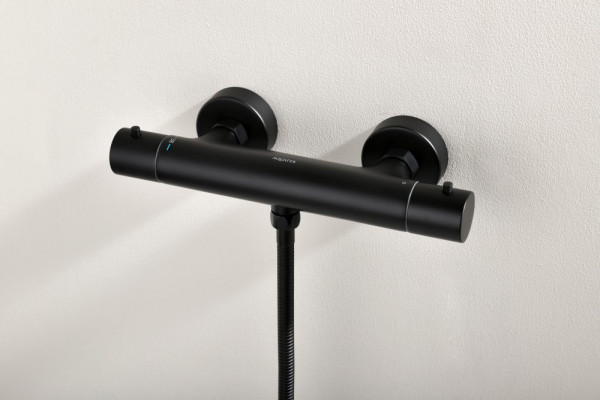 AQ1363MB ЕВРОПА термостатический смеситель для душа, матовый черный. Фото 4