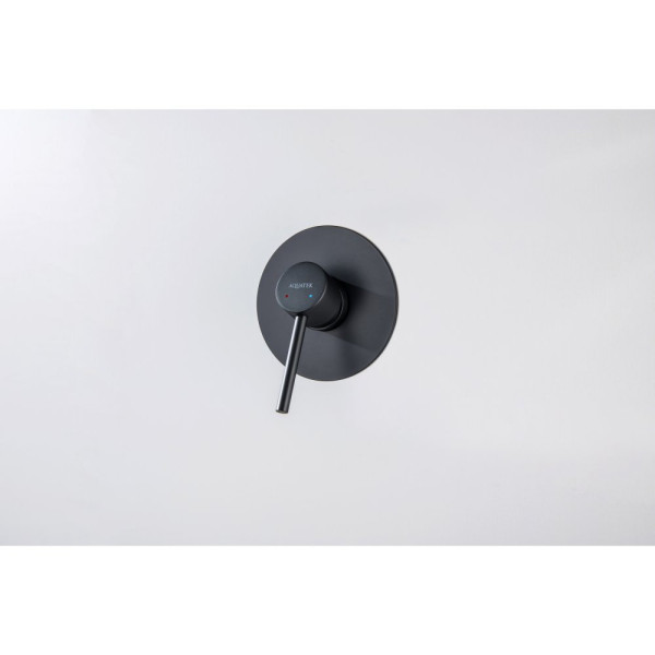 AQ1366MB ЕВРОПА смеситель для душа 1 режим (внешняя и скрытая часть), матовый черный. Фото 4