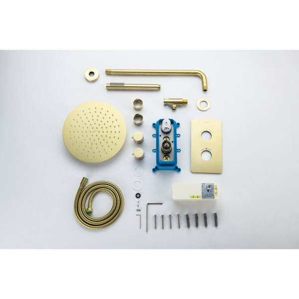 AQ1376BG ЕВРОПА Set 3 в 1 душевой комплект 2 режима, шлиф. золото. Фото 11