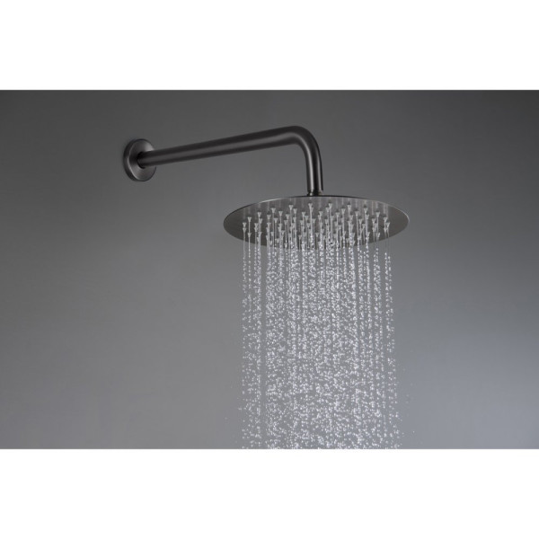 AQ1376BGM ЕВРОПА Set 3 в 1 душевой комплект 2 режима, оружейная сталь (шлиф. черный хром). Фото 2