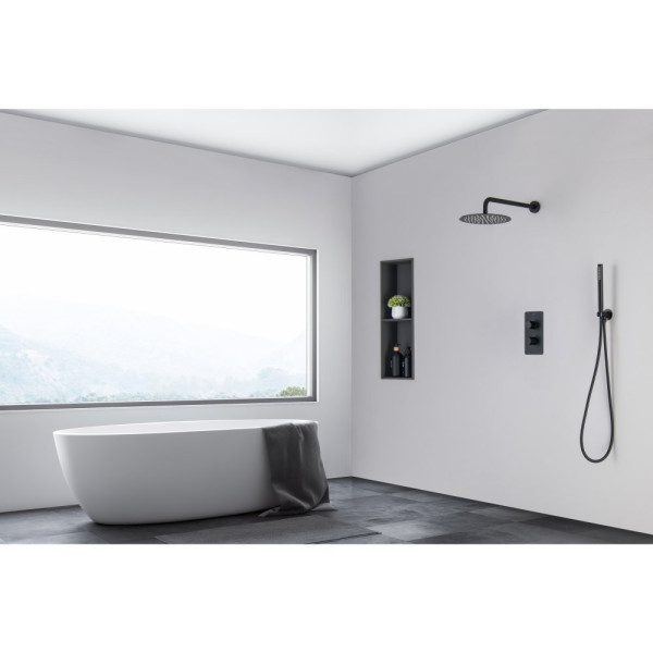 AQ1376MB ЕВРОПА Set 3 в 1 душевой комплект 2 режима, матовый черный. Фото 13