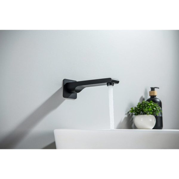 AQ1441MB ЛИРА излив для ванны 192 мм, матовый черный. Фото 4