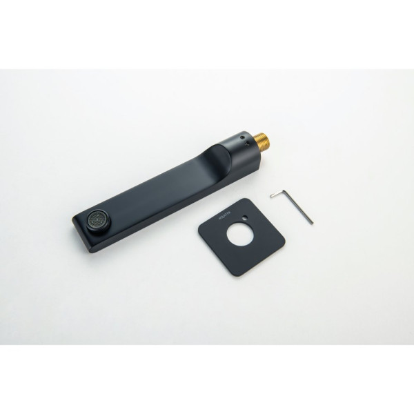 AQ1441MB ЛИРА излив для ванны 192 мм, матовый черный. Фото 5