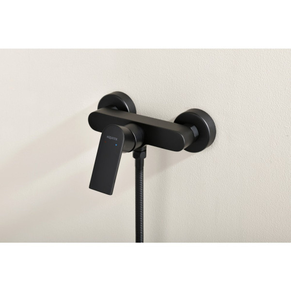 AQ1460MB ЛИРА смеситель для душа, матовый черный. Фото 5