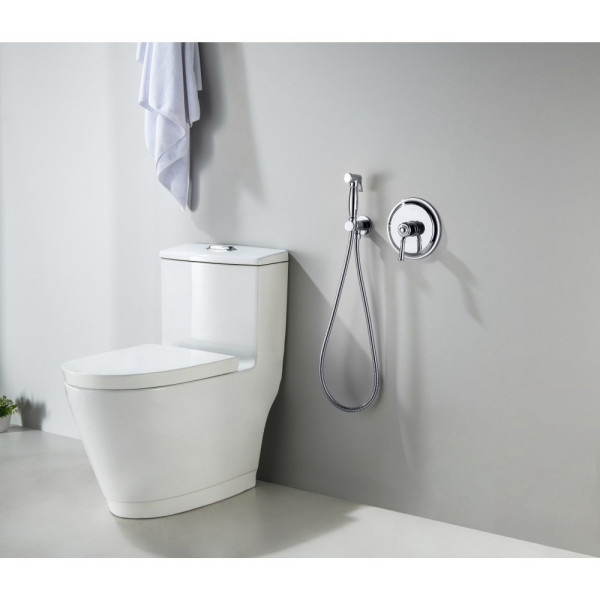 AQ1519CR КЛАССИК набор с гигиеническим душем (смеситель + гигиеническая лейка + шланг + шланговое подсоединение с держателем). Фото 4