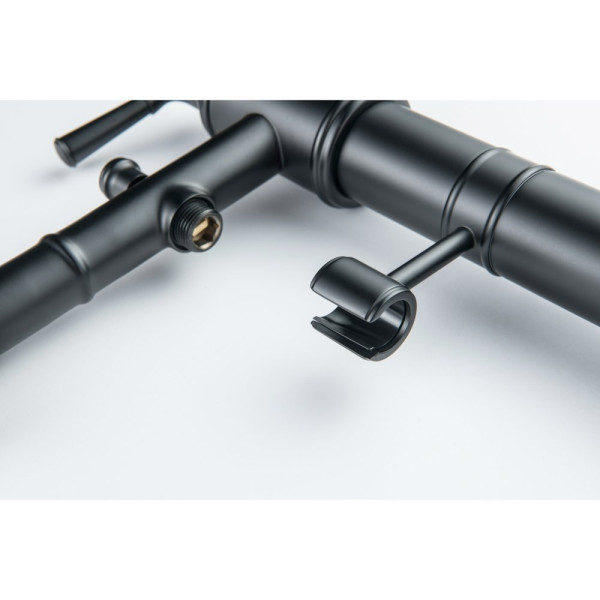 AQ1545MB КЛАССИК смеситель для ванны напольный (внешняя и скрытая часть), матовый черный. Фото 6